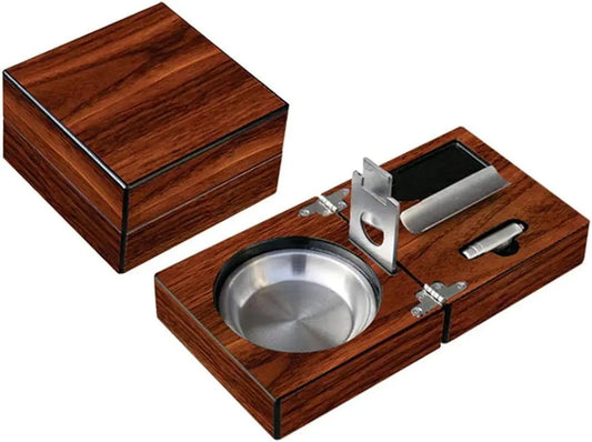 Folding Wood Ashtray Set Prestige Import Group