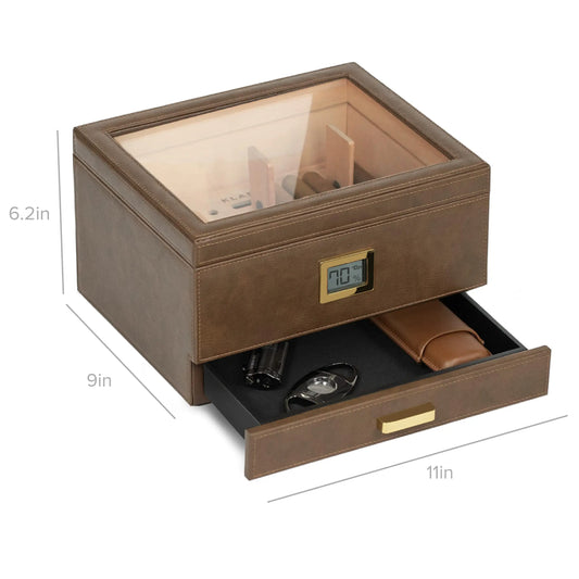 Klaro Belmont Glass Top Humidor Klaro