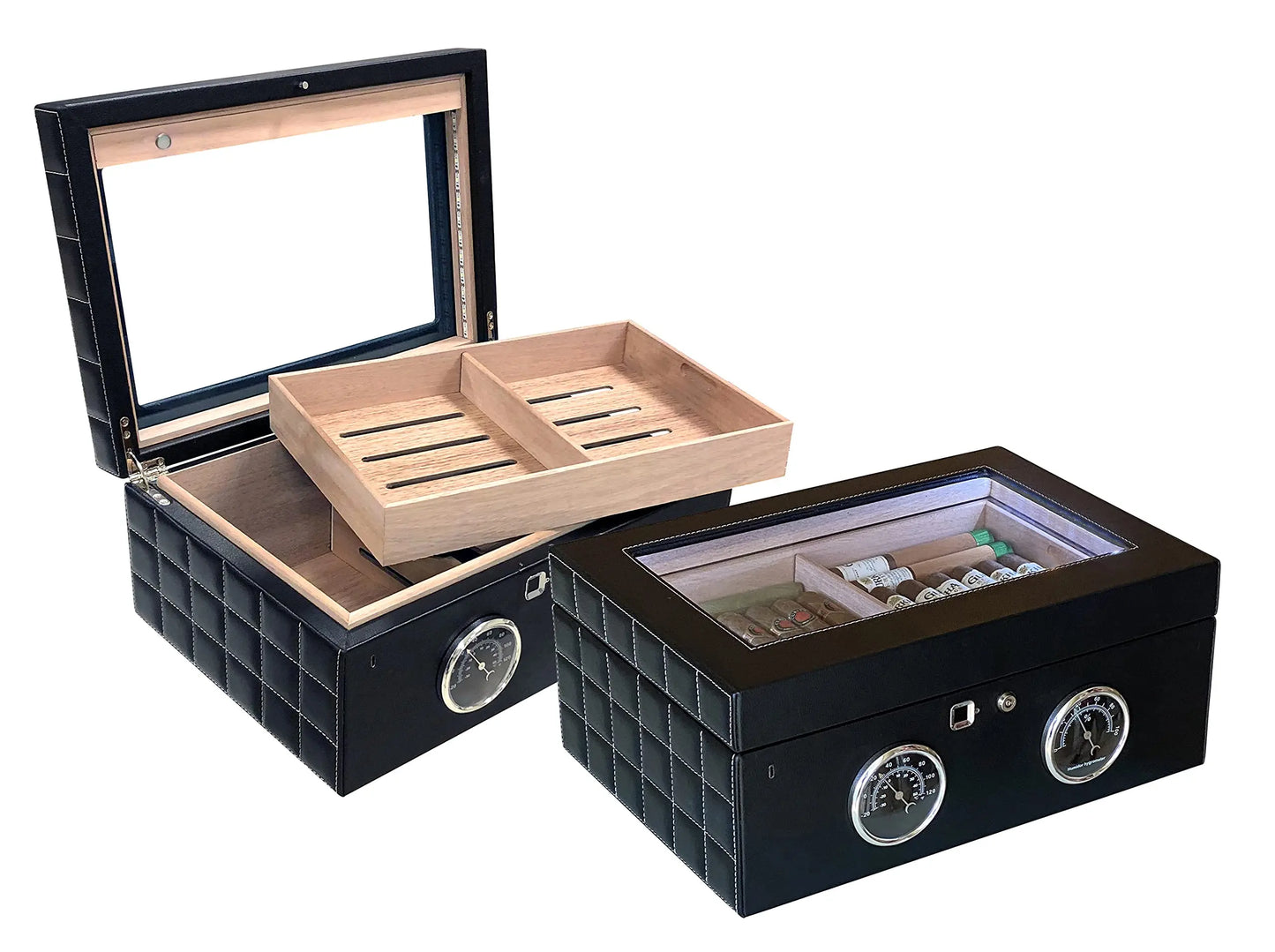 Prestige Import LemansGT Humidor with Biometric Finger Print lock and LED lighting Prestige Import Group