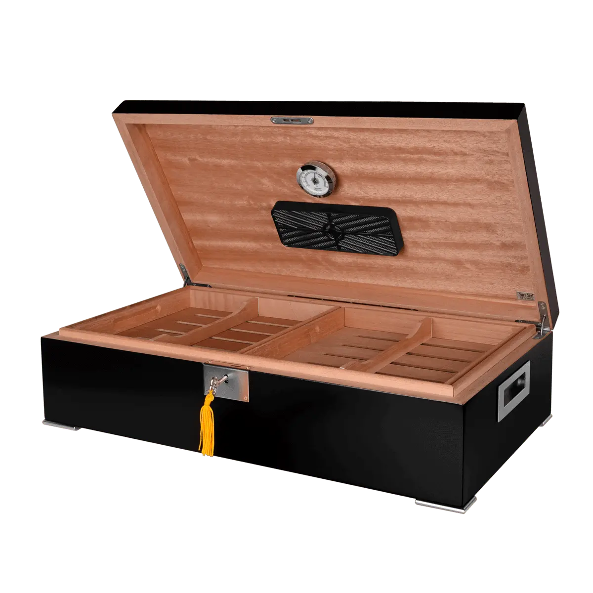Valentino Desktop Humidor Black The Cigar Bank