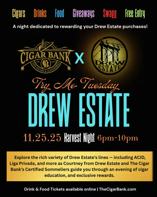 Try Me Tuesday| Drew Estate - Harvest Night 11.25 The Cigar Bank