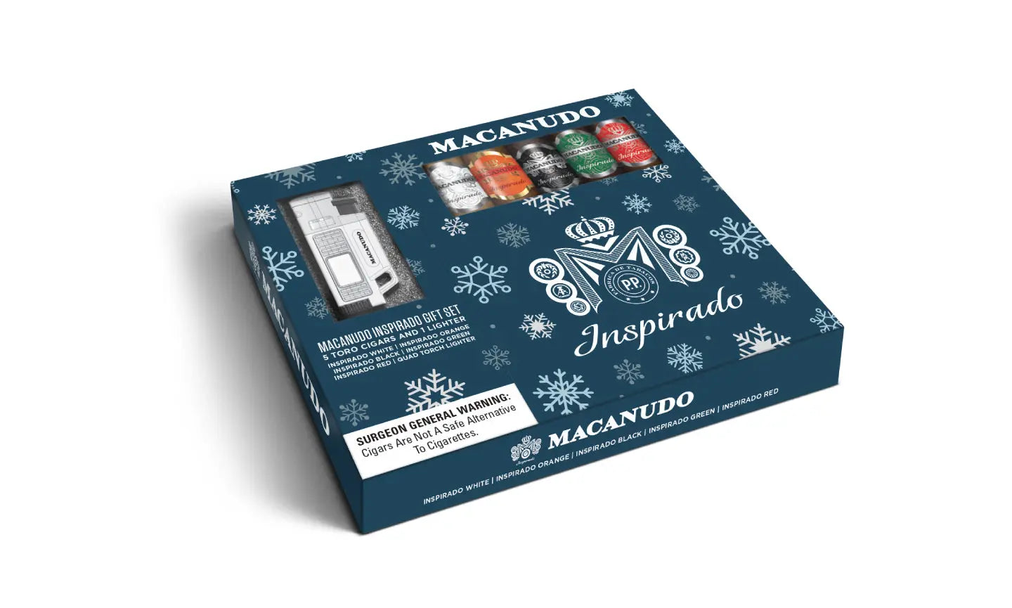 Macanudo Inspirado Holiday Box W/Lighter Assortment Gift Set