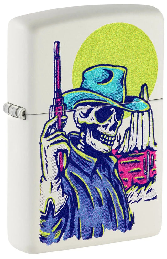Wild West Skeletal Cowboy Zippo Lighter ZIPPO