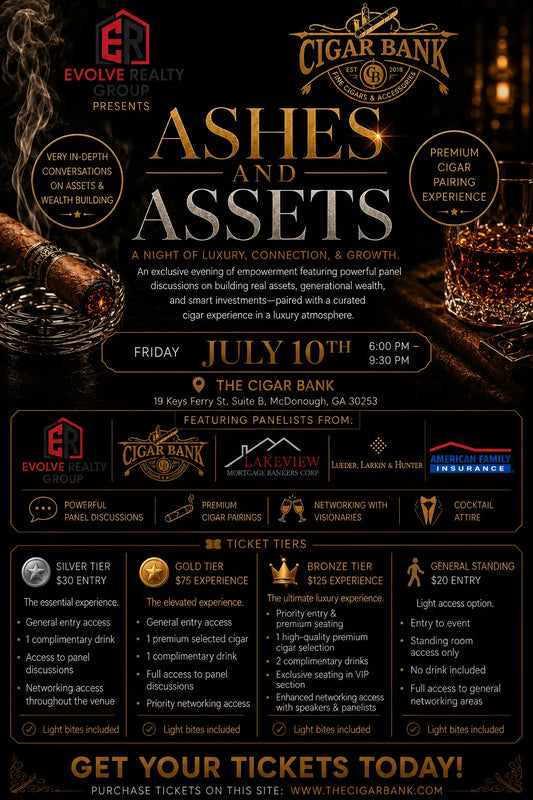ASHES AND ASSETS BY EVOLVE REALTY AND THE CIGAR BANK