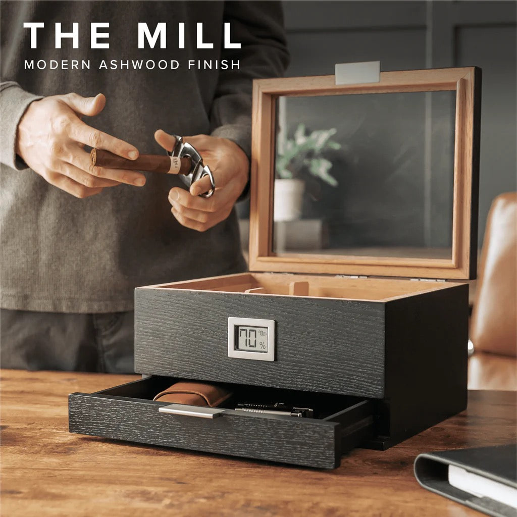 Klaro Humidor Mill Glass Top