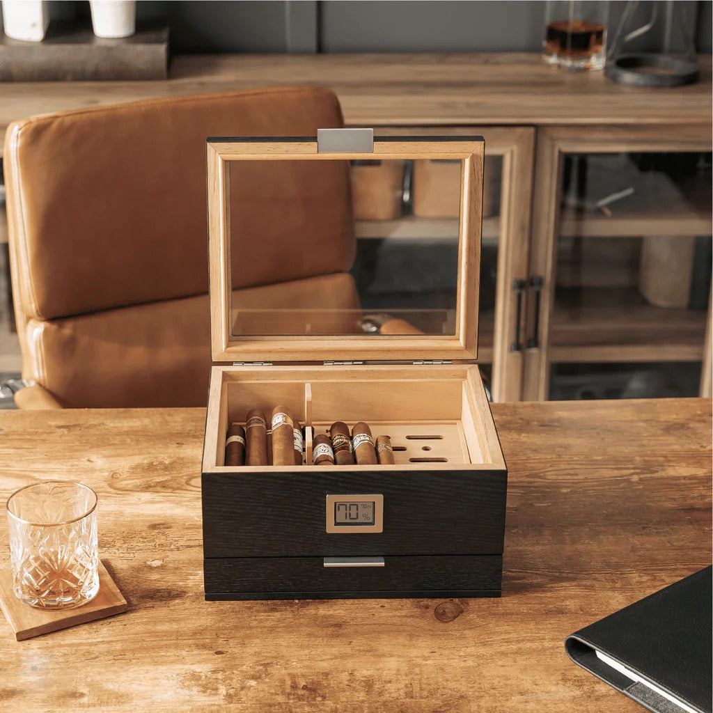 Klaro Humidor Mill Glass Top