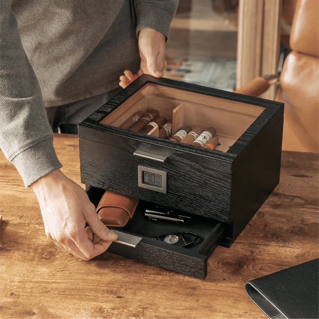 Klaro Humidor Mill Glass Top