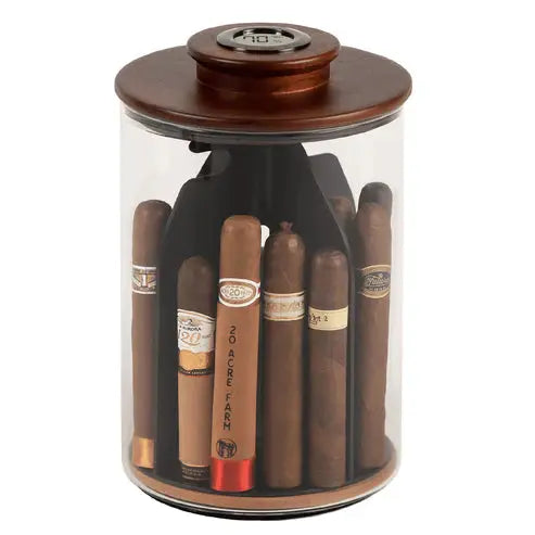 Klaro Humidor Cylindor Humidor Brown - The Cigar Bank
