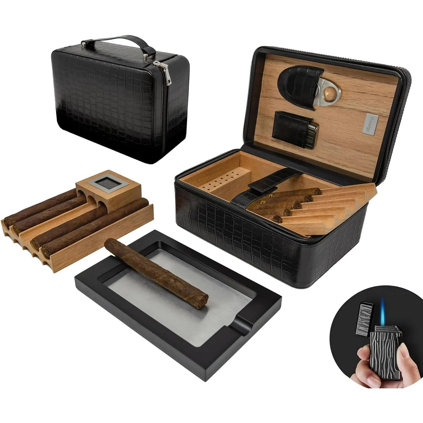 The Manhattan Travel Humidor Sets Prestige Import Group