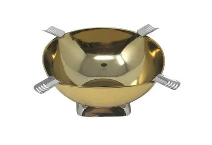 Quadrangle Stainless Gold Ashtray smokin ash