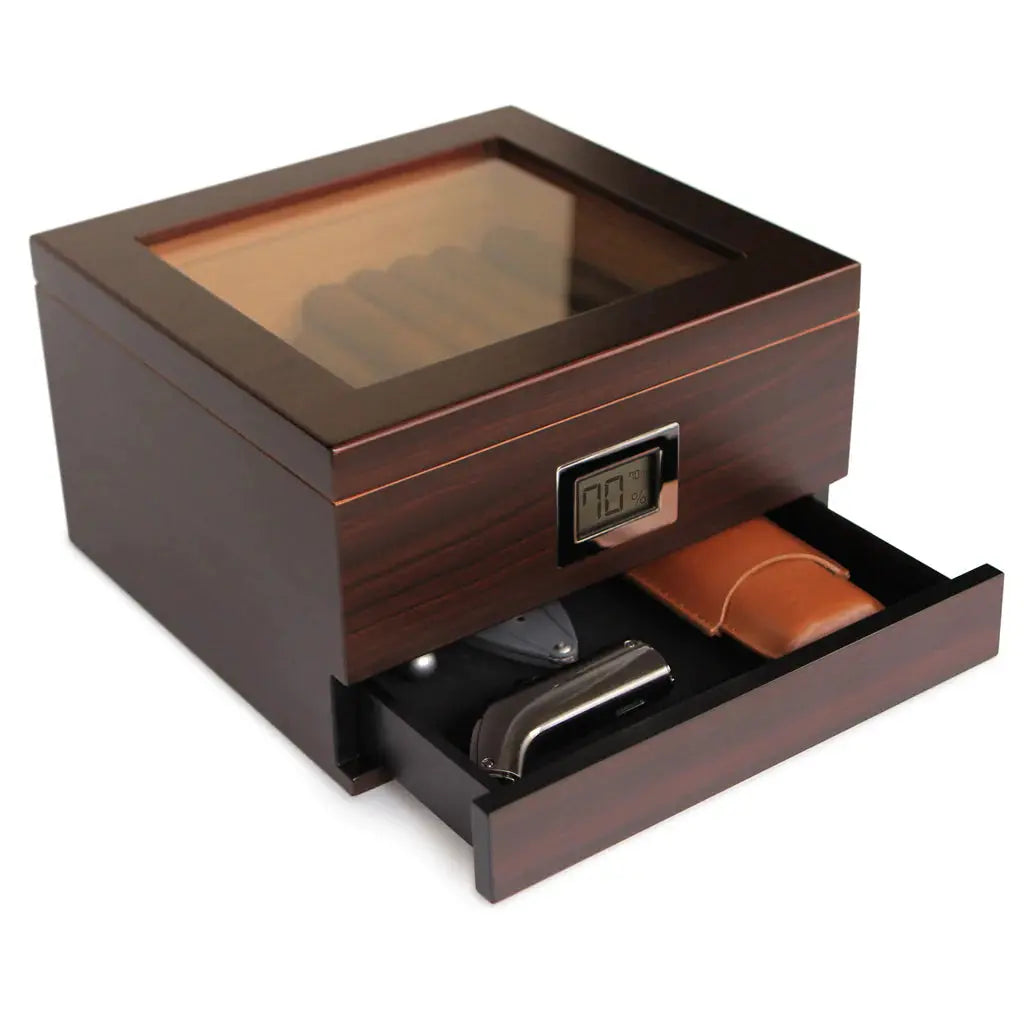 Renzo Glass Top Humidor Klaro