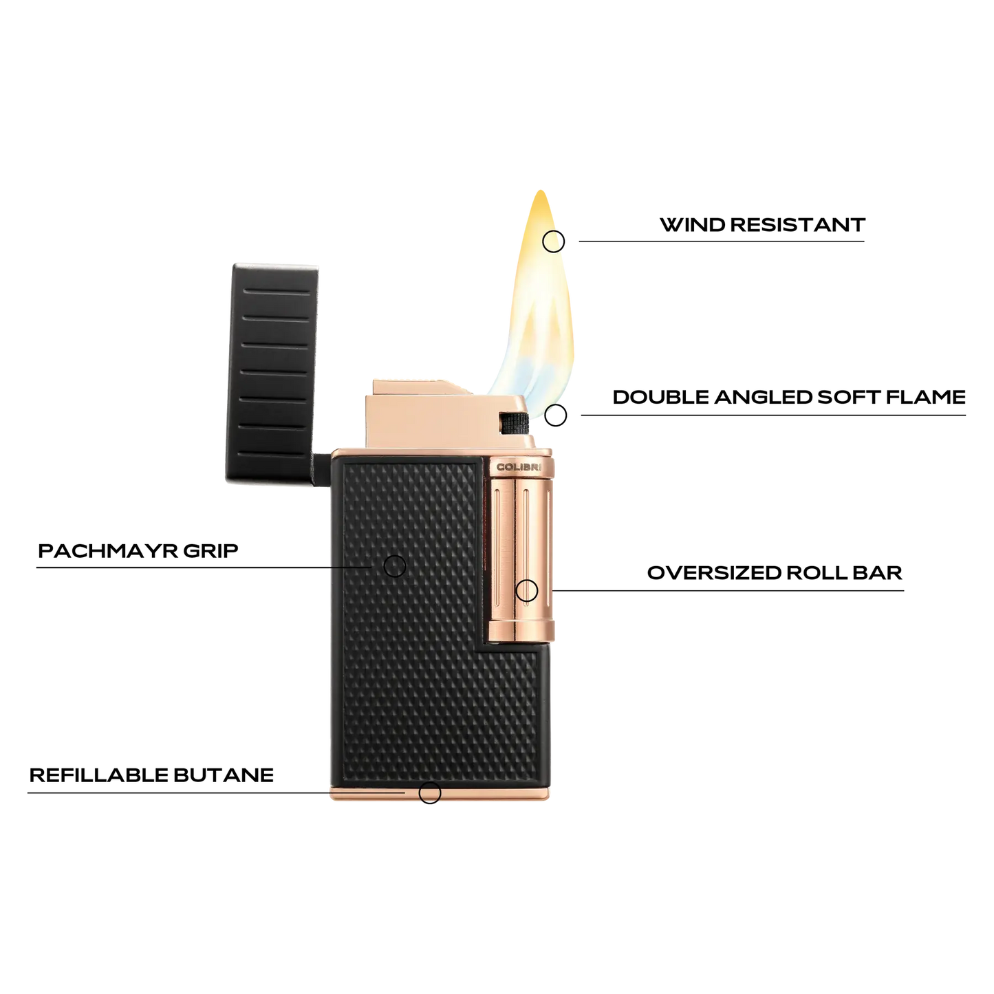 Colibri Julius Flint Double Soft Flame Torch Colibri