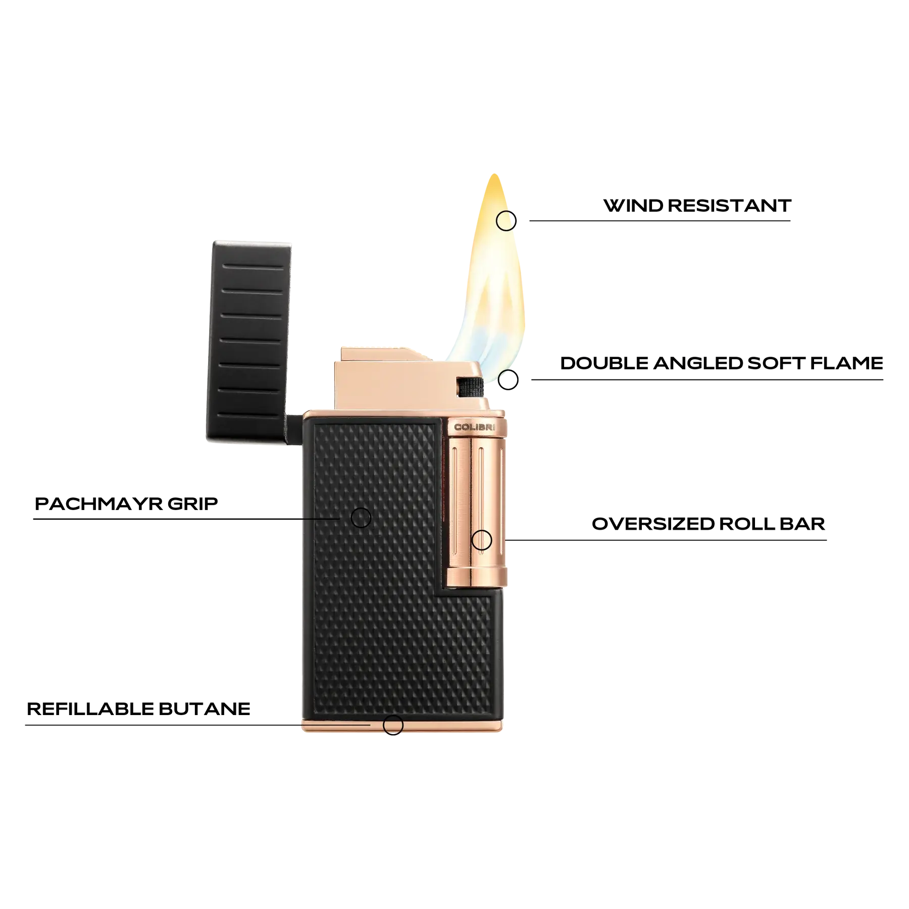 Colibri Julius Flint Double Soft Flame Torch Colibri
