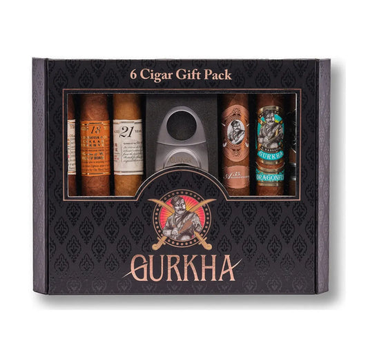 Gurkha Cigars 6 Cigar Sample W/Cutter Toro Gift Set