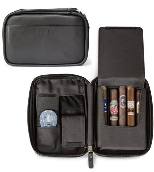 Klaro Flint Leather Travel Case The Cigar Bank