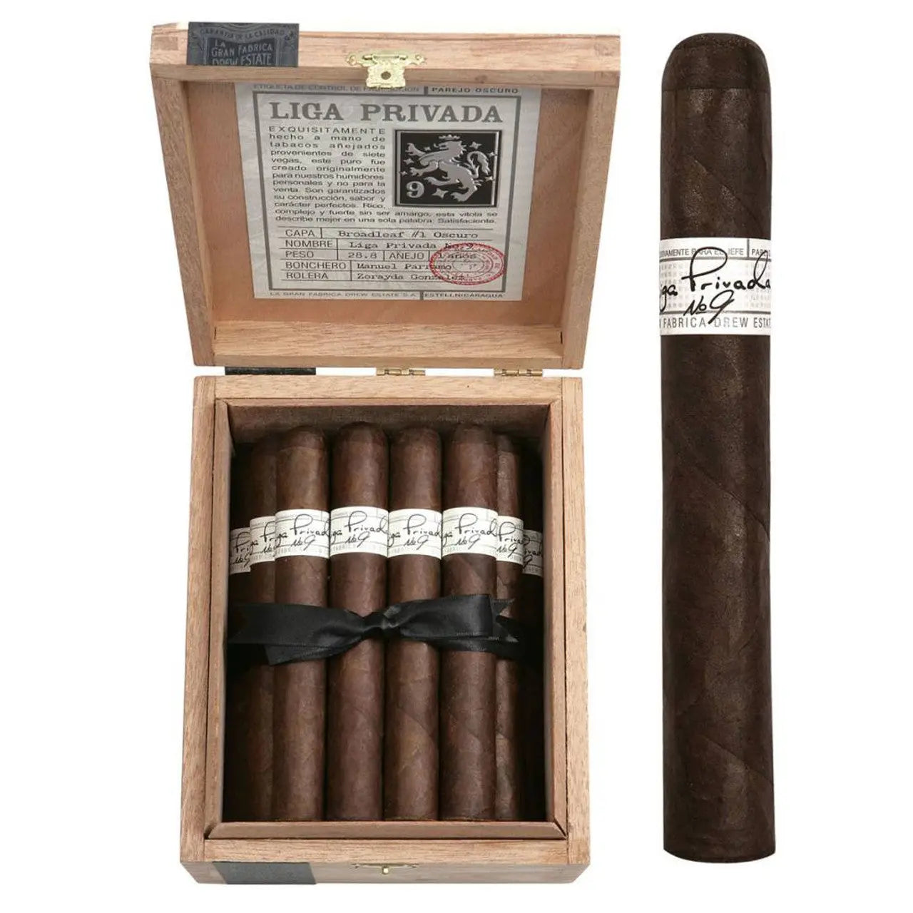 Drew Estate Liga Privada No.9 Habano T52 Box Drew Estate