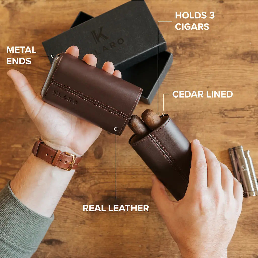 Klaro 3 Cigar Travel Case The Cigar Bank