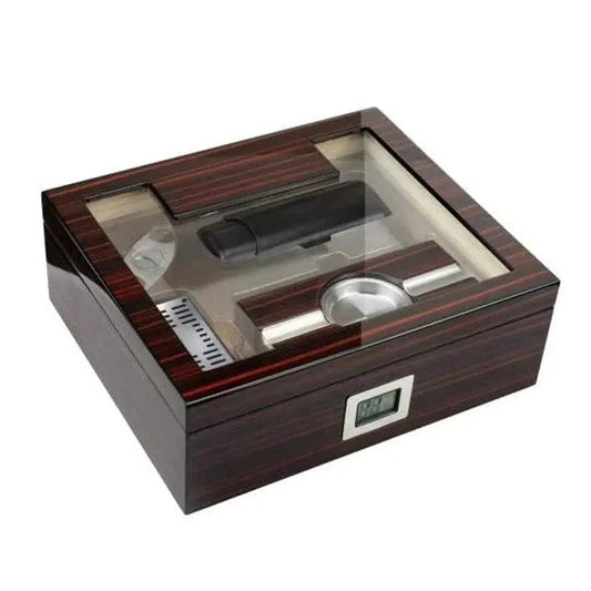 Kensington Desktop Humidor, Ashtray, Cutter & Travel Case The Cigar Bank