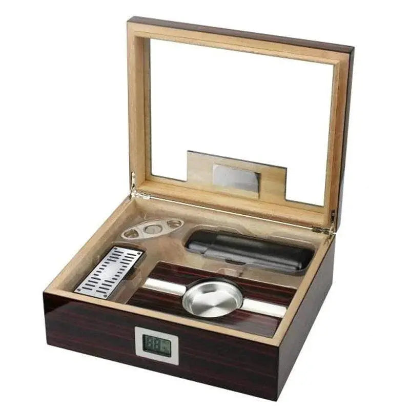 Kensington Desktop Humidor, Ashtray, Cutter & Travel Case The Cigar Bank