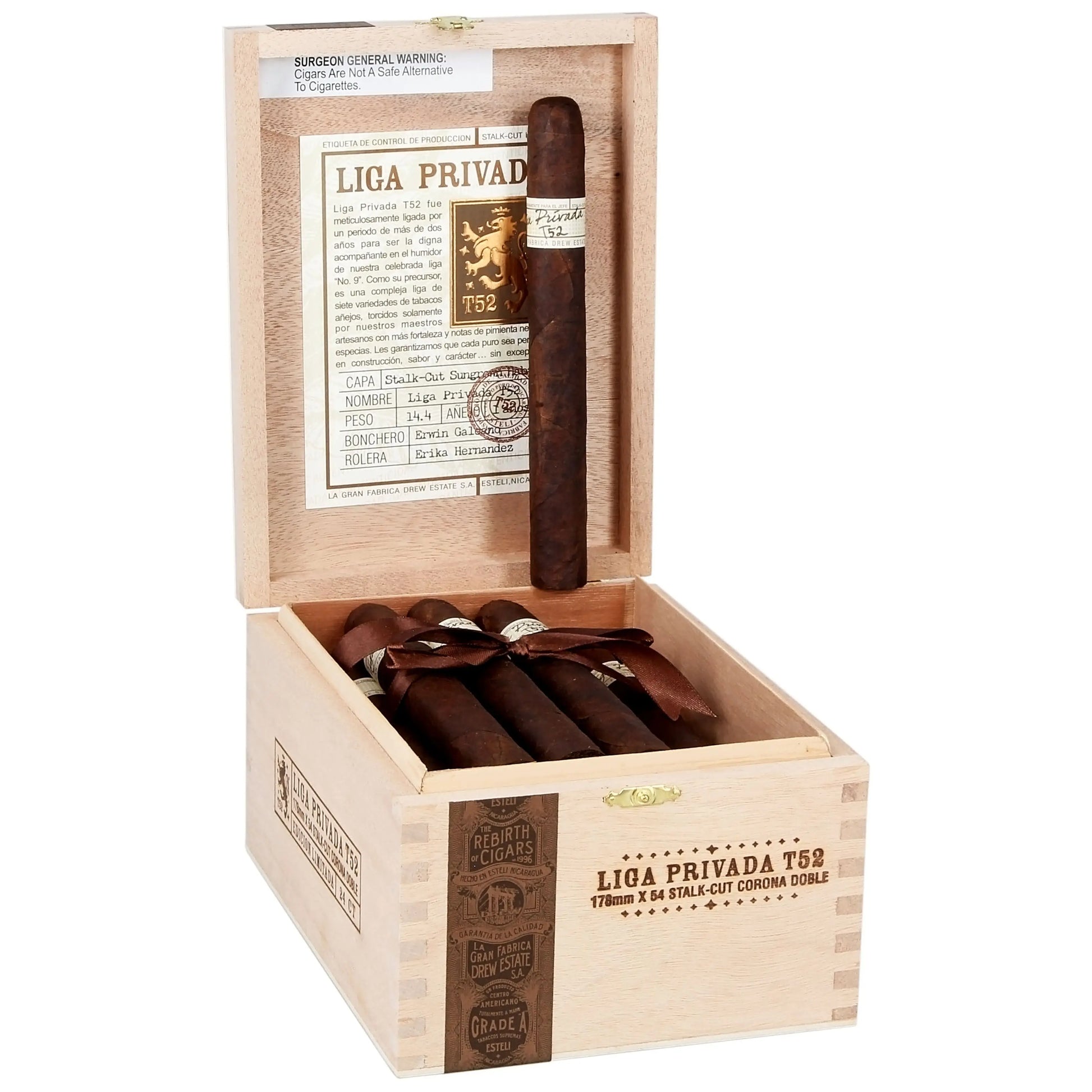 Drew Estate Liga Privada No.9 Habano T52 Box Drew Estate
