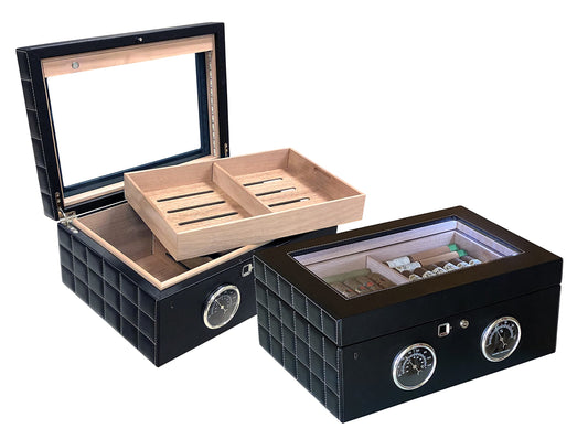 Prestige Import LemansGT Humidor with Biometric Finger Print lock and LED lighting