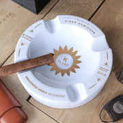Round W&G Inlay Ceramic Ashtray