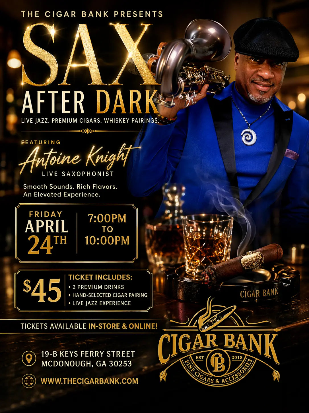 Sax After Dark featuring saxophonist Antoine Knight