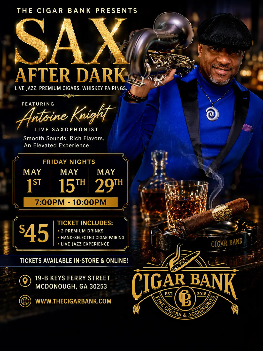 Sax After Dark featuring saxophonist Antoine Knight