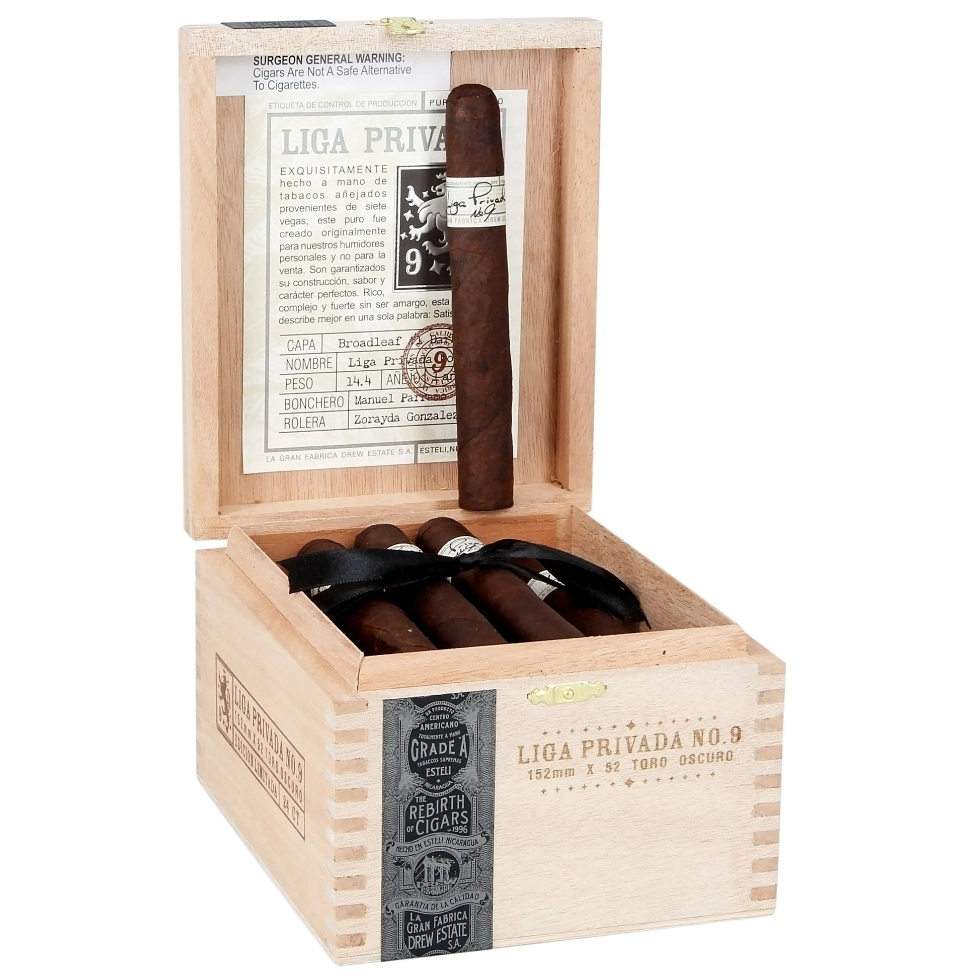 Drew Estate Liga Privada No.9 Broadleaf Box Drew Estate