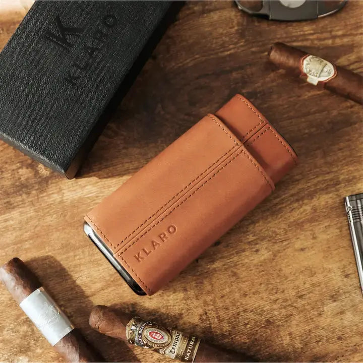 Klaro 3 Cigar Travel Case The Cigar Bank