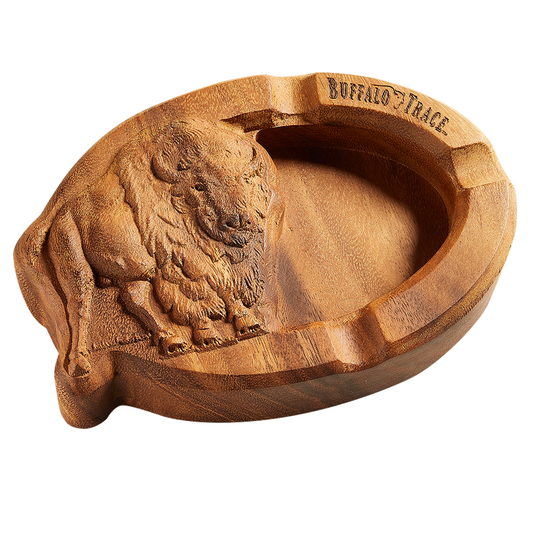 Buffalo Trace Wood 3 Cigar Ashtray