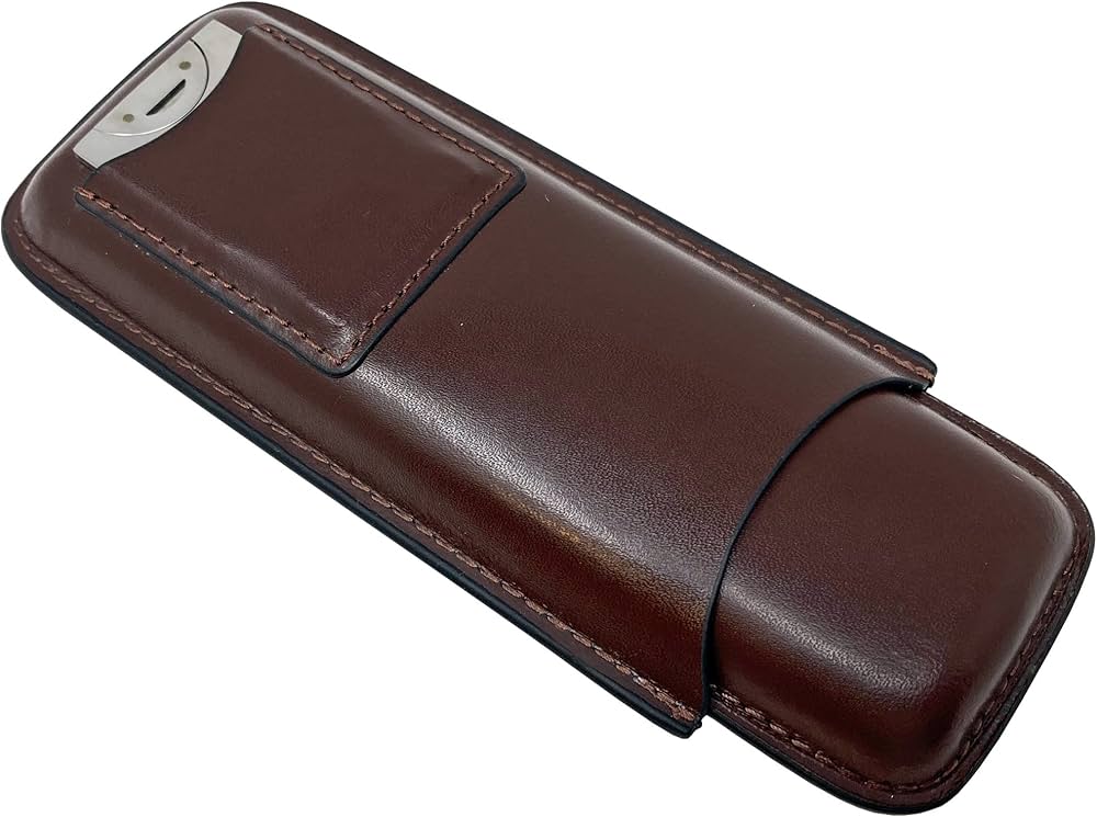 2 Finger Leather Travel Case