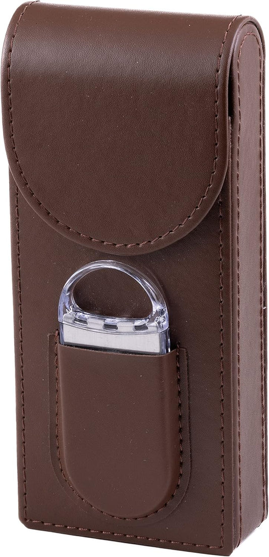 3 Cigar Magnetic Leather Case Prestige Import Group